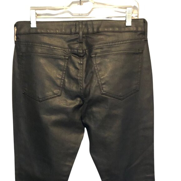 Cache Black Coated Cotton Jean Pant Skinny Slim 5 Pocket Stretch New NWT $158 - Picture 1 of 10